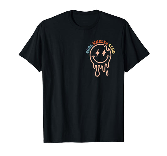 Groovy Cool Uncles Club Funny New Uncle Father's Day 2 Sided T-Shirt