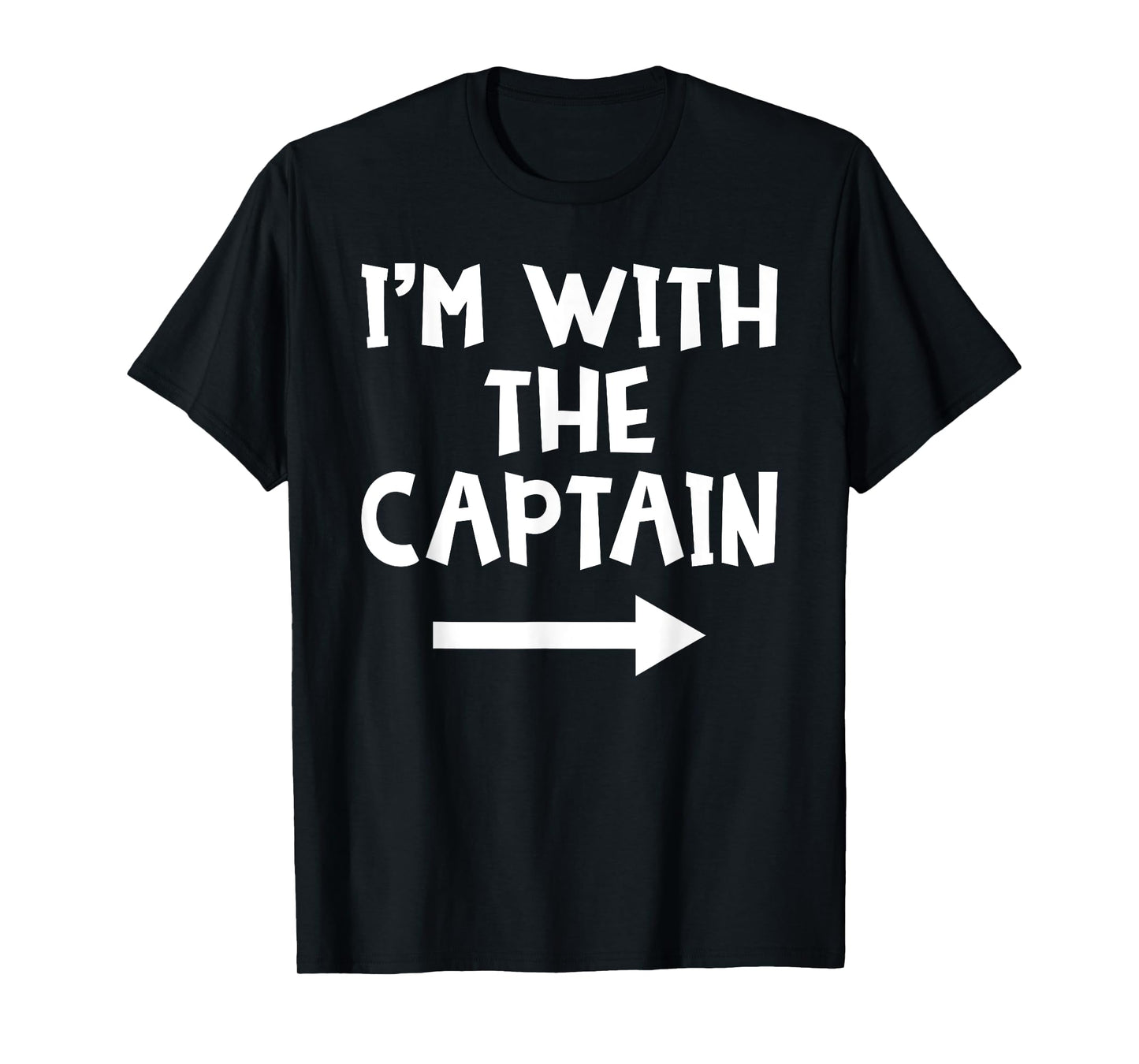 I'm With The Captain Funny Matching Couple Halloween Costume T-Shirt