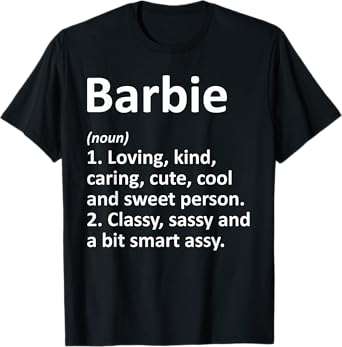 BARBIE Definition Personalized Name Funny Birthday Gift Idea T-Shirt