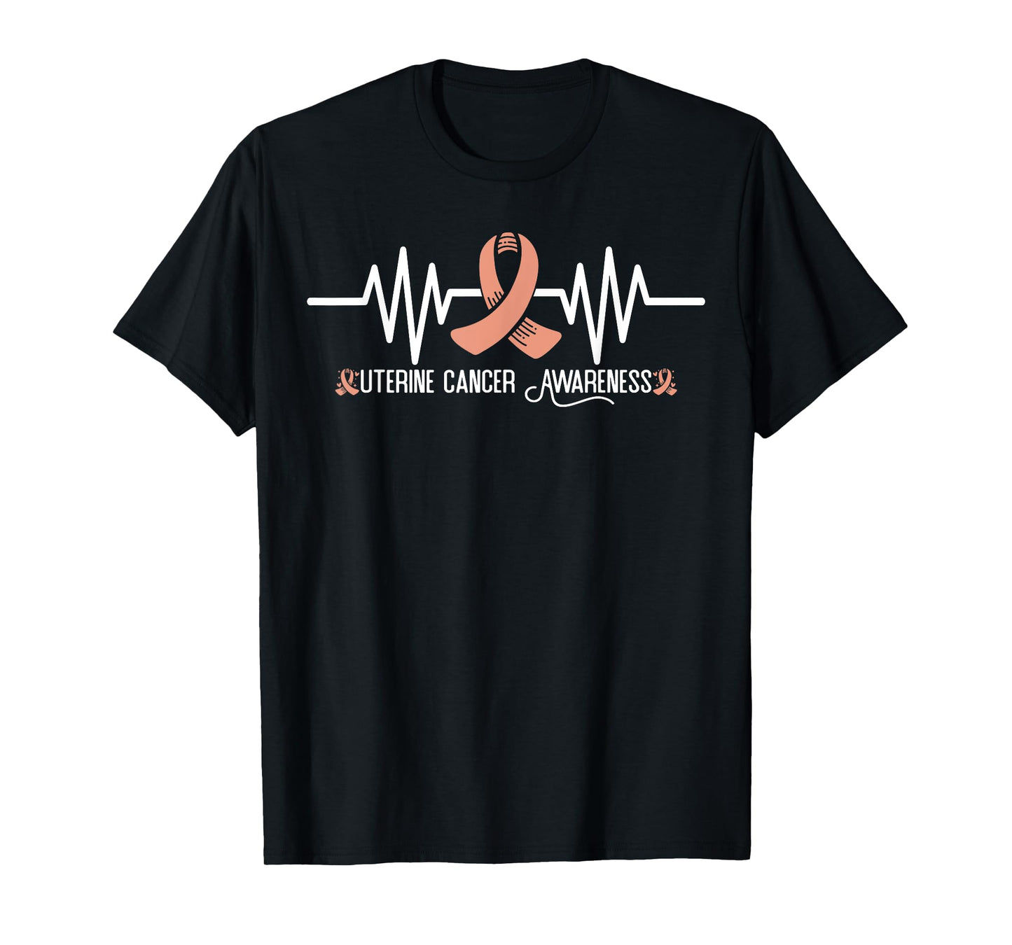Uterine Cancer Heartbeat Uterine Cancer Awareness T-Shirt