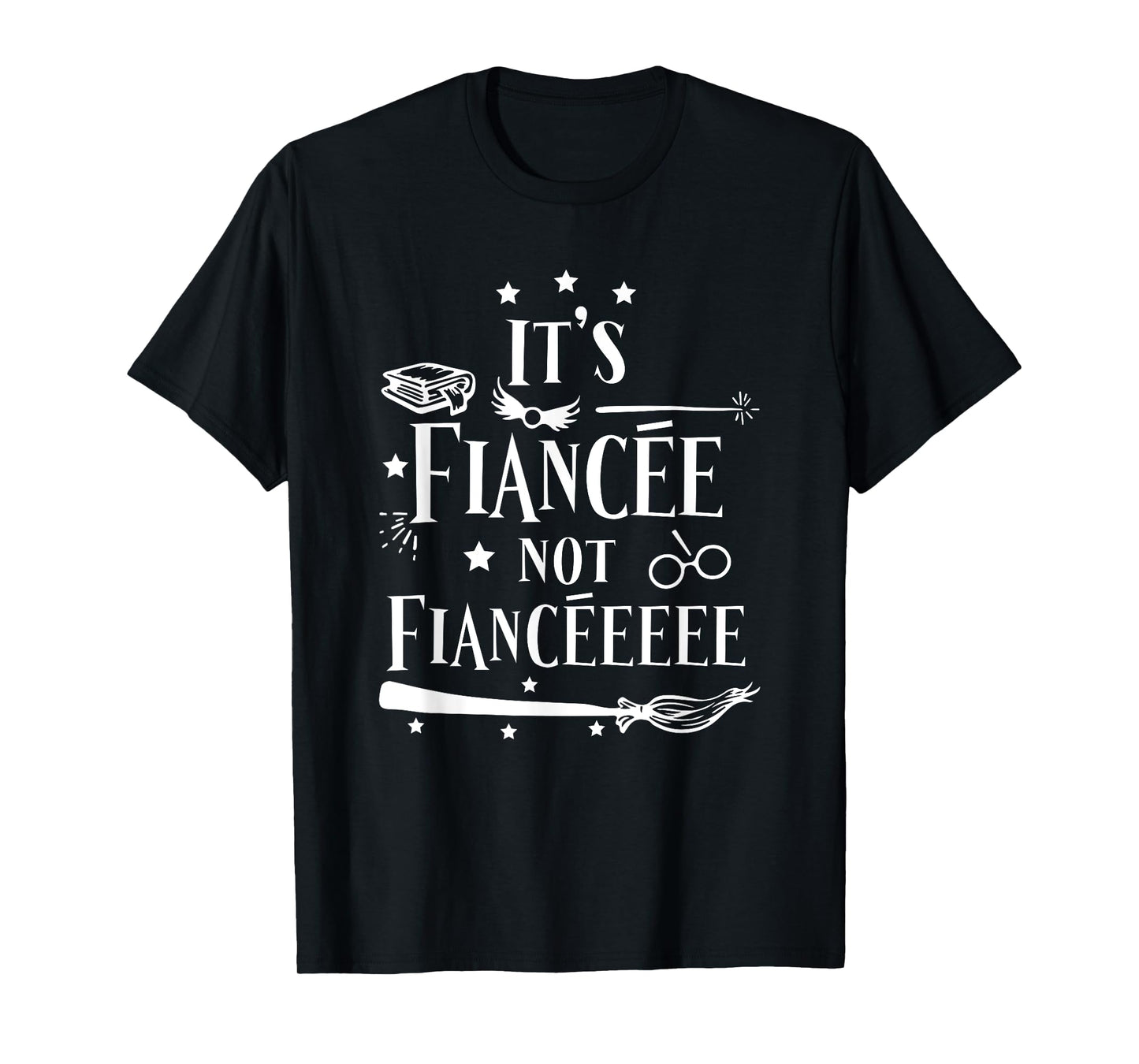 Funny Fiancée Engagement Bridal Proposal Wizard Wand Bride T-Shirt