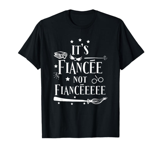 Funny Fiancée Engagement Bridal Proposal Wizard Wand Bride T-Shirt