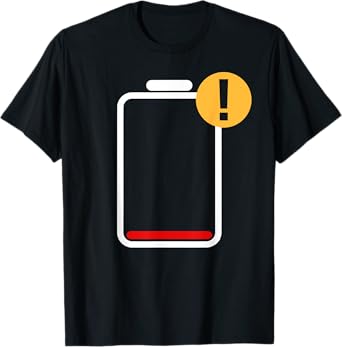 Cool Low Battery Halloween Costume | Funny Lazy DIY Gift T-Shirt