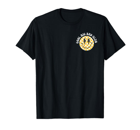 Cool Big Bro Club Retro Brother Matching Family 2 sided T-Shirt