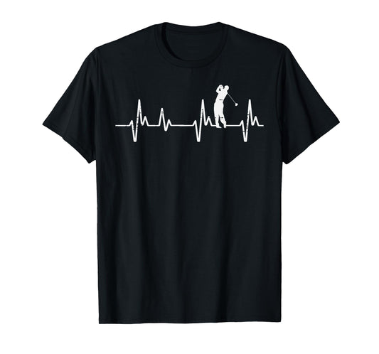 Golf Heartbeat Love Golfing Golfer Player Dad Men Women Kid T-Shirt