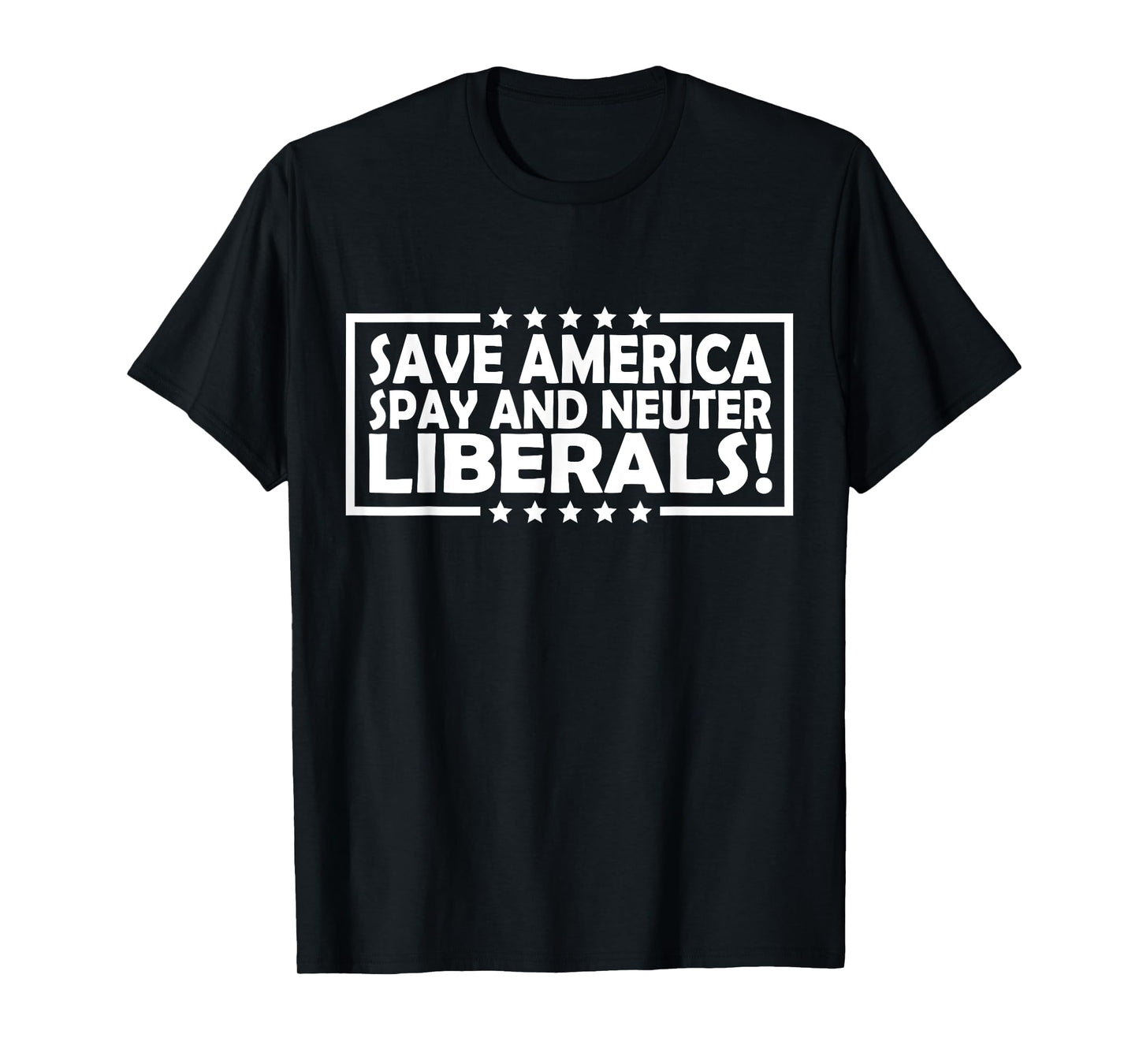 Save America Spay And Neuter Liberals Funny Humor Vintage T-Shirt
