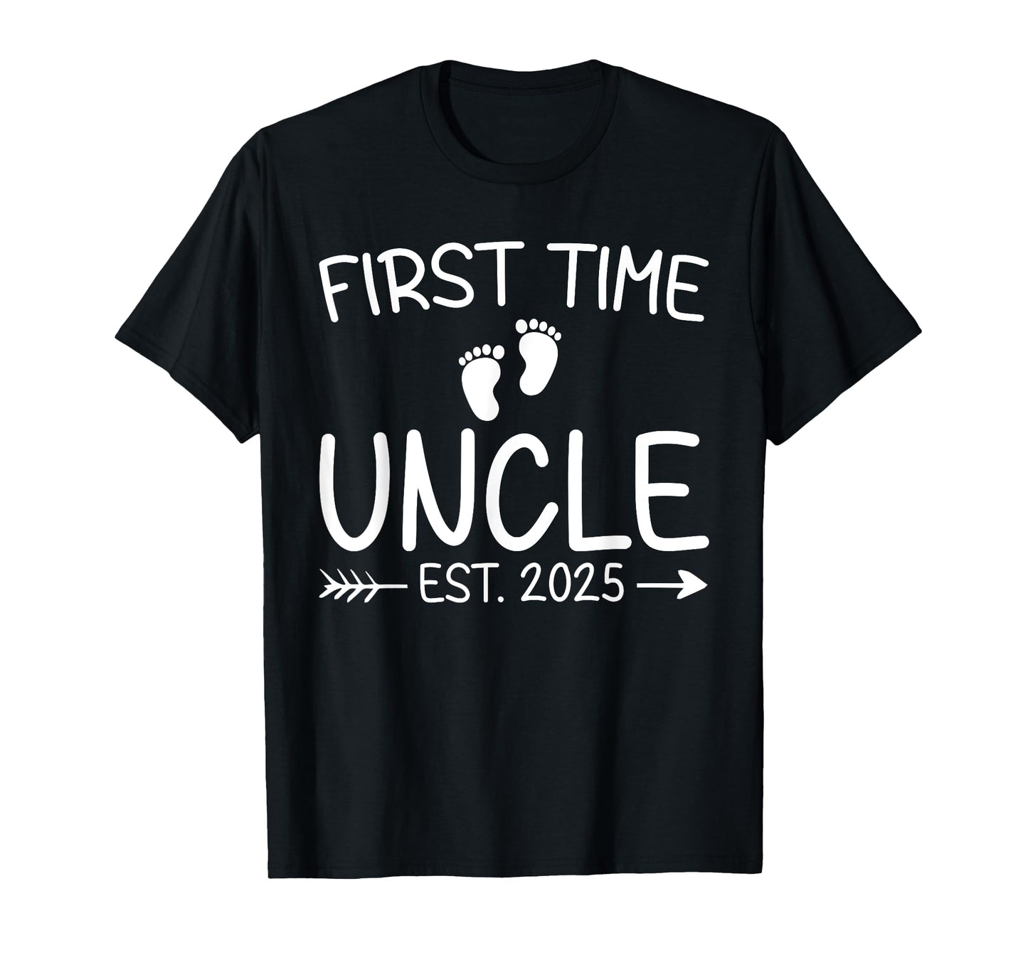 First Time Uncle Est. 2025 Fathers Day Baby Announcement T-Shirt