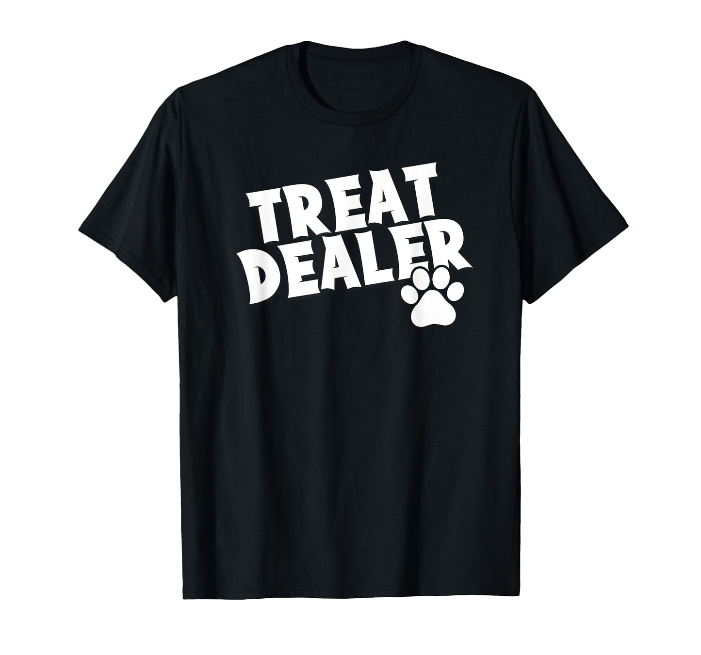 Delightfully Different World TREAT DEALER T-Shirt - Unisex-Adults & Kids - Black - Small - Short Sleeve - Classic Fit - Cotton 65%, Polyester 35%