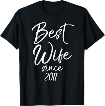 13th Anniversary Idea Gift from Husband Best Wife since 2011 T-Shirt