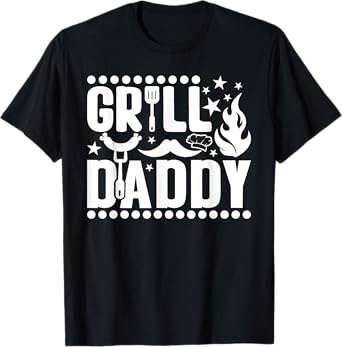 Barbecue Grill Daddy Master BBQ Smoker Chef Dad T-Shirt