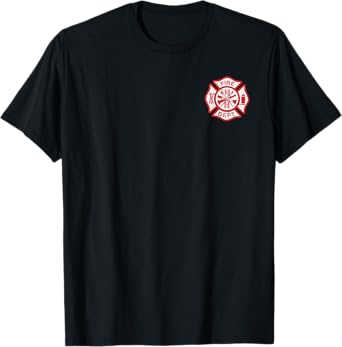 Fire Dept Logo Hero Halloween Firefighter Fireman Men Kids T-Shirt