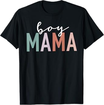 Boy Mama Gifts For Mother Mom Of Boys Leopard Print T-Shirt