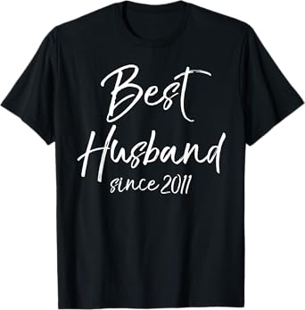 13th Anniversary Idea Gift from Wife Best Husband since 2011 T-Shirt
