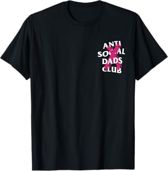 Anti Social Dads Club Cancelled Pink Cross T-Shirt