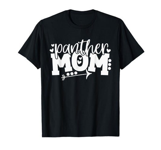Panther Mom School Sports Fan Team Spirit Arrow T-Shirt