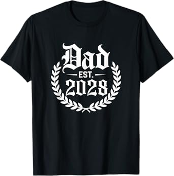 Dad Est 2028 Logo Dad 2028 Promoted To Daddy T-Shirt