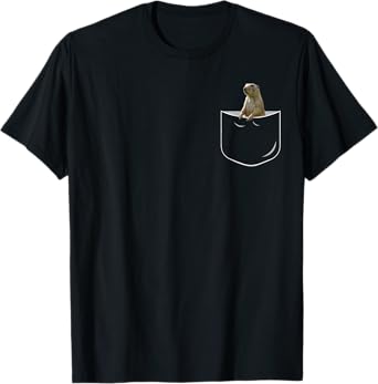 Cool Pocket Prairie Dog Shirts Unisex-Adults Black Classic Fit Short Sleeve T-Shirt