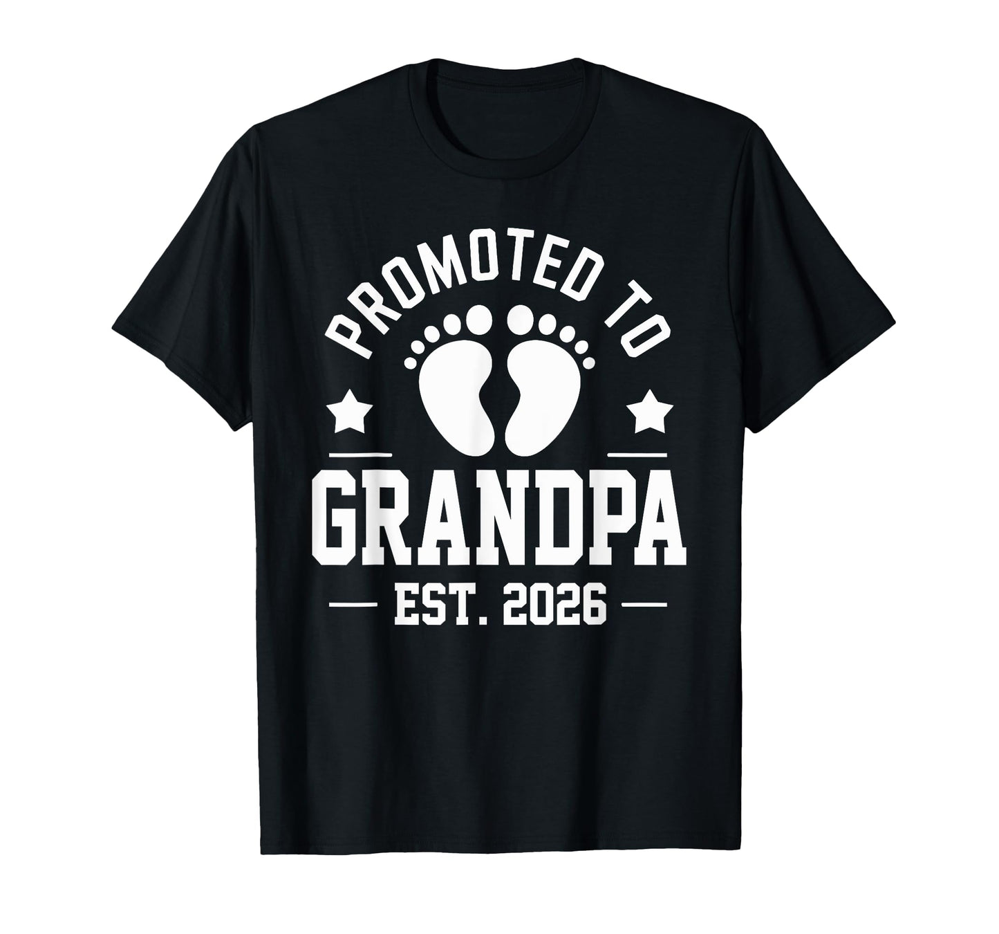 Promoted to Grandpa Est. 2026 Grandparents Baby Announcement T-Shirt