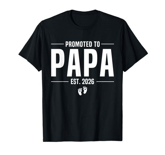 Promoted To Papa 2026 Papa est 2026 Soon To Be Papa T-Shirt