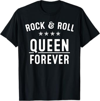 Funny Rock N Roll Queen Concert Gift For Women Ladies Girls T-Shirt
