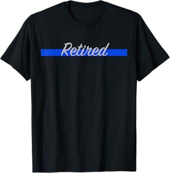 Retired Police Thin Blue Line T-Shirt