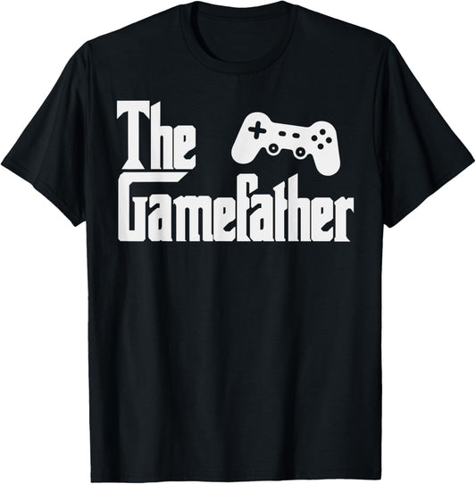 Funny Fathers Day The Gamefather Game Gaming Gamer Dad Gift T-Shirt