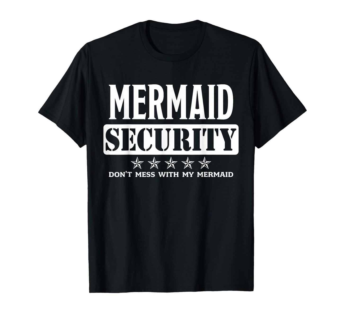Mermaid Security Halloween Costume Family Birthday Boys Men T-Shirt