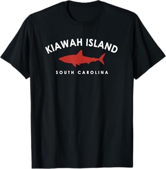 Vintage Kiawah Island SC Shark Retro Vacation Souvenir T-Shirt