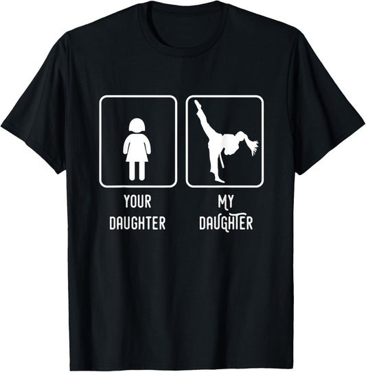Taekwondo Daughter T-Shirt Martial Arts Girl Mom and Dad Tee T-Shirt