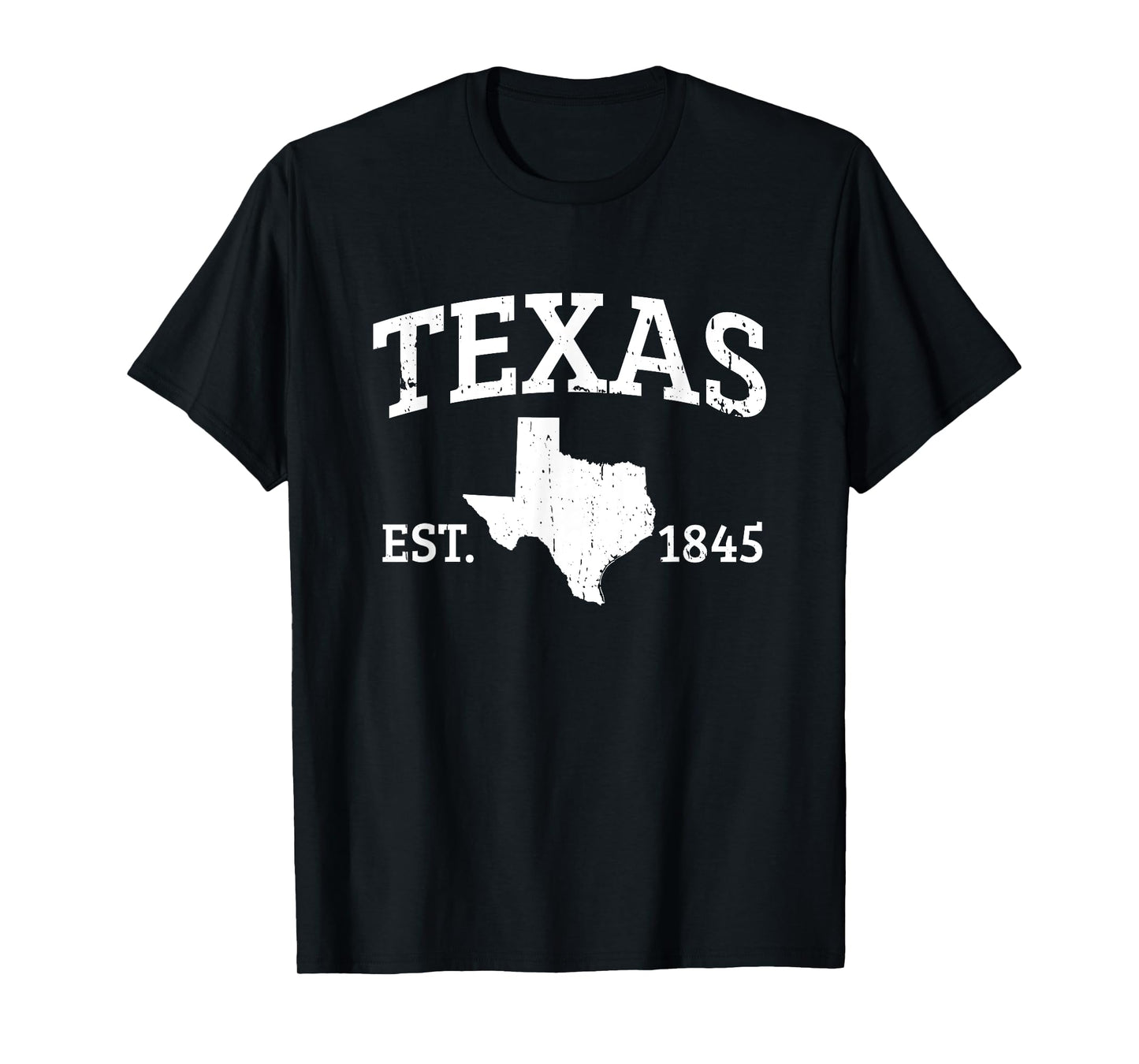 Texas State Est. 1845 Vintage USA Outline Texas T-Shirt