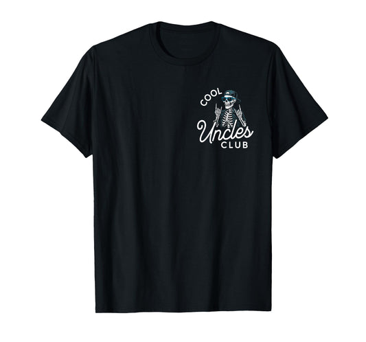 Cool Uncles Club Shirt Funny Skeleton Uncle Men T-Shirt