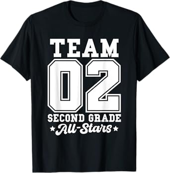 Team 2nd Grade All-Stars Back To School Sports Jersey T-Shirt