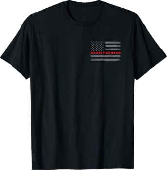 Retired Firefighter American Flag - Vintage Retirement Gift T-Shirt
