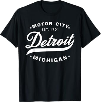 Classic Michiganians Vintage Detroit Motor City Michigan MI T-Shirt