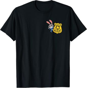 Disney Zootopia Judy Hopps ZPD Police Badge Costume T-Shirt
