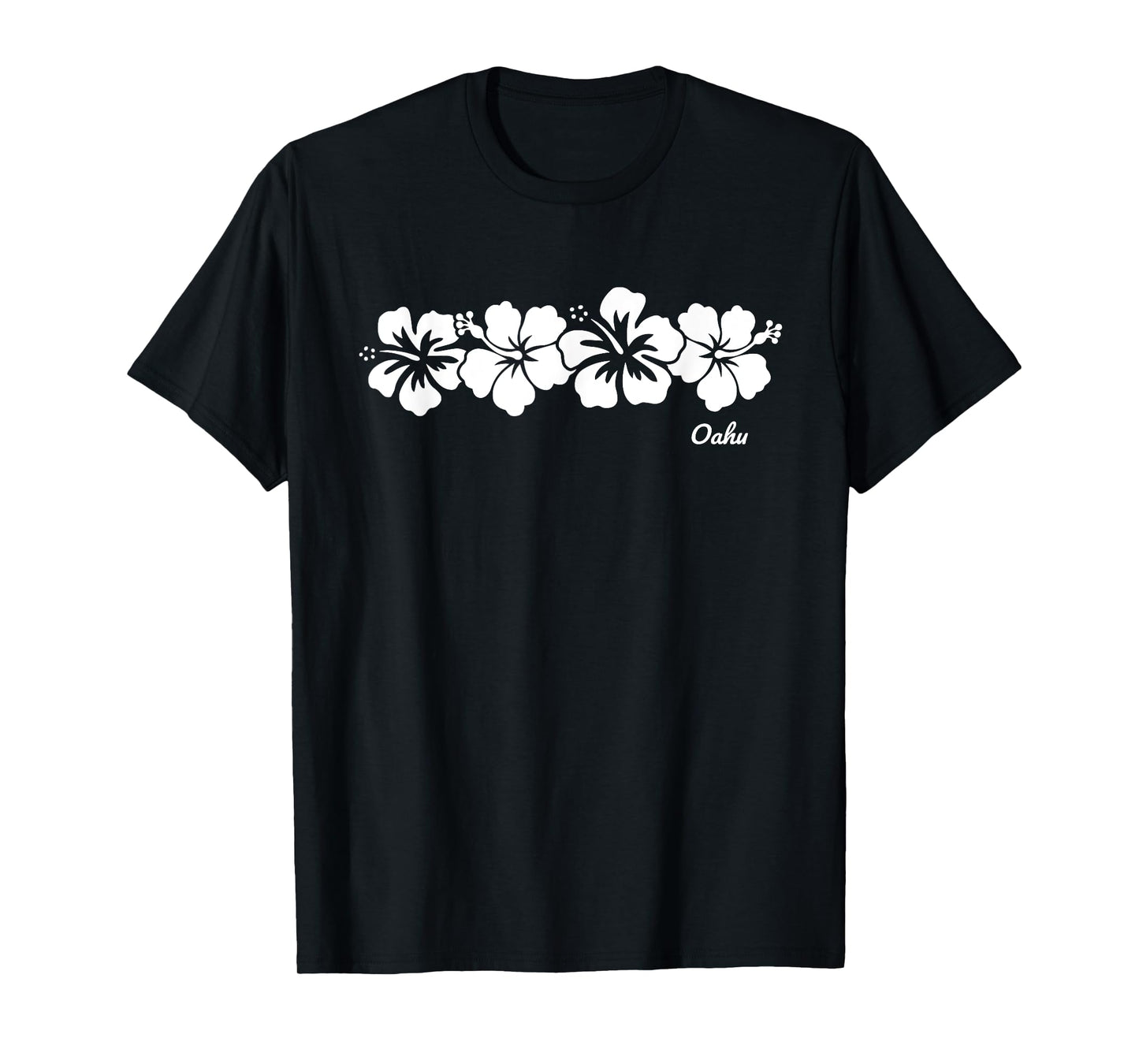 Oahu Hawaii Souvenir Hibiscus Flower Vacation Hawaiian T-Shirt