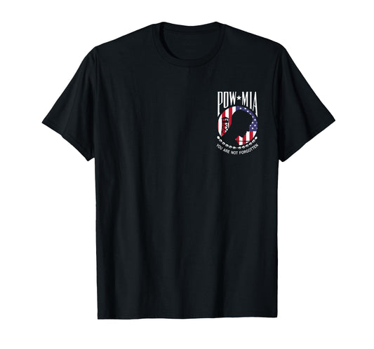 (2side) Pow Mia USA Flag You Are Not Forgotten T-Shirt