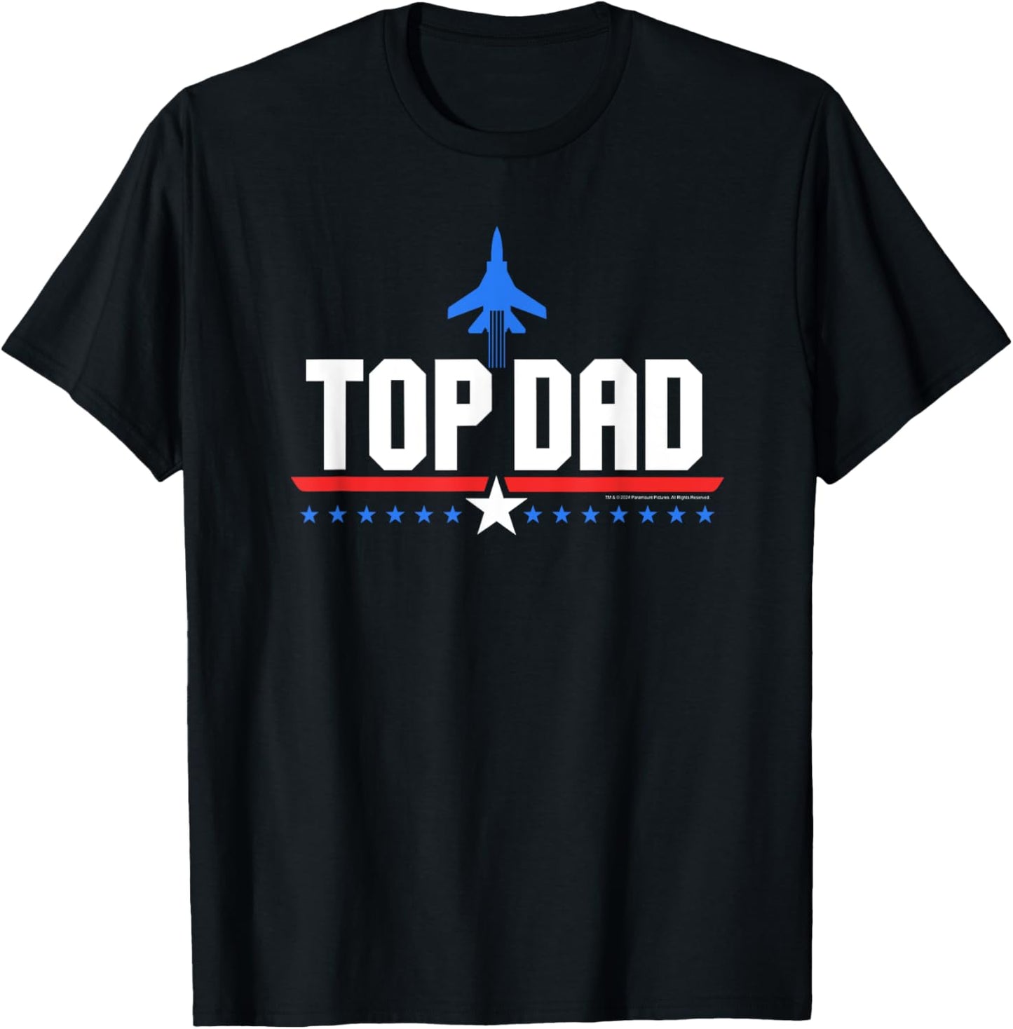 Top Gun Top Dad Father's Day Action Movie Logo T-Shirt