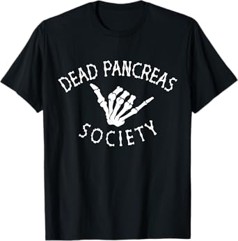 Dead Pancreas Society Funny Skeleton Diabetes Awareness T-Shirt