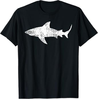 Vintage Shark Silhouette | Hammerhead Shark Tiger Shark T-Shirt