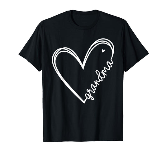 Grandma Heart Women for Christmas Mother's Day Birthdays T-Shirt