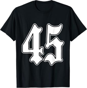 #45 White Number 45 Latino Sports Fan Team Cholo Easy T-Shirt