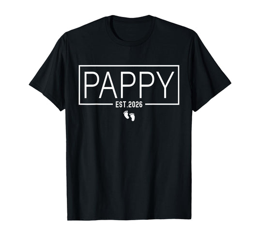 Promoted To Pappy Est 2026 New grandpa 2026 Soon To Be Papa T-Shirt