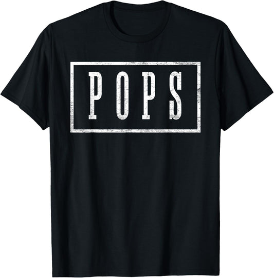 Pops - Sleek Framed Design Father's Day Pops T-Shirt