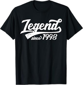 Legend Since 1998 27th Birthday 27 Years Old Vintage Gift T-Shirt