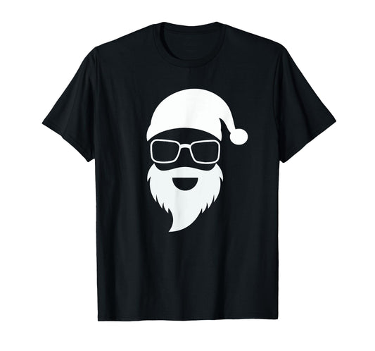 Santa Claus Face Sunglasses Men Women Cool Christmas Hipster T-Shirt