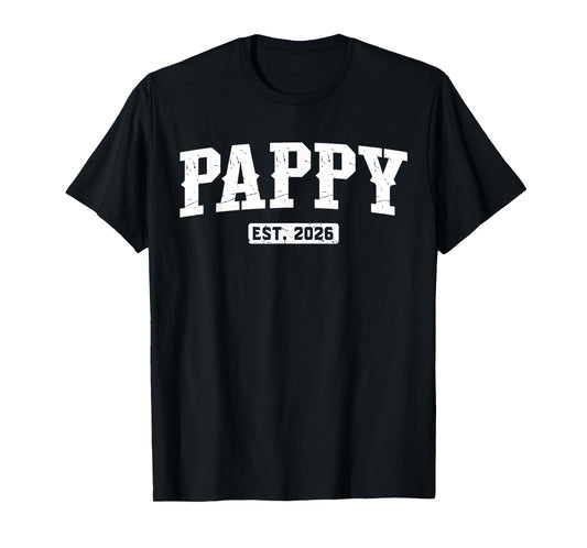 Promoted To Pappy Est 2026 New grandpa 2026 Soon To Be Papa T-Shirt