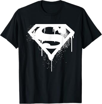 DC Superman Logo Doomsday White Graffiti T-Shirt