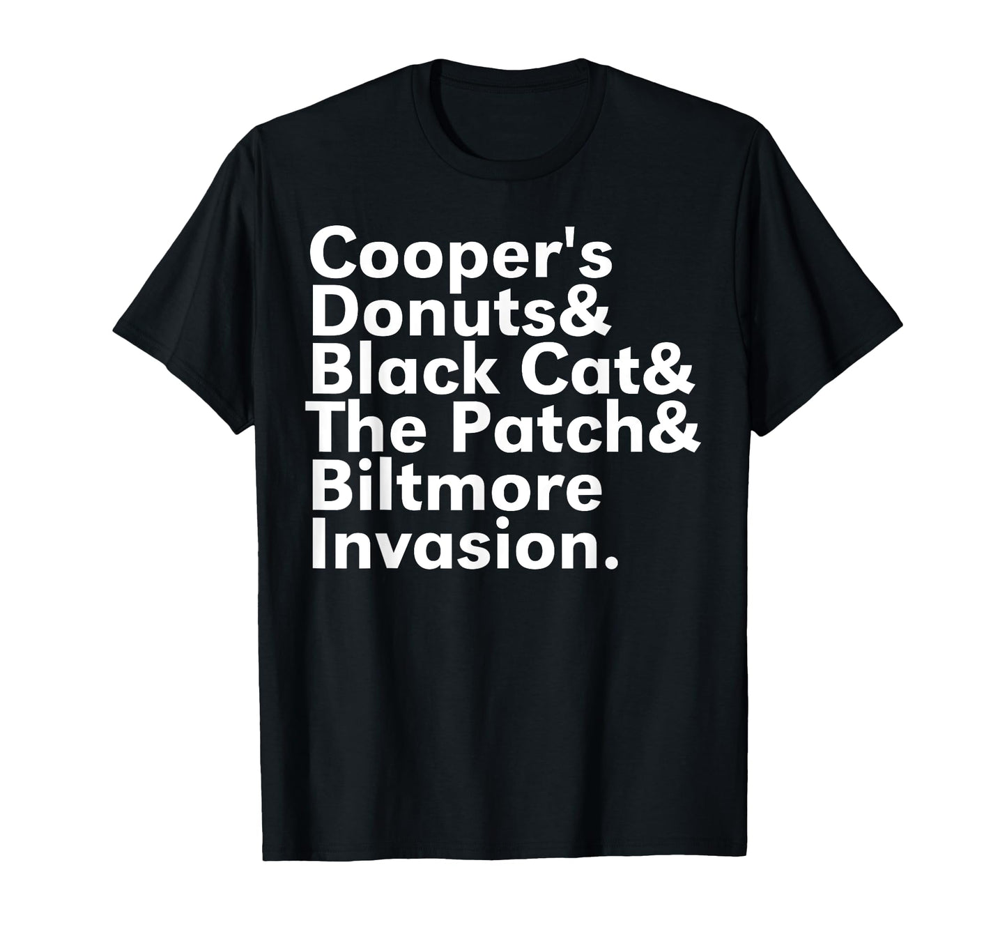 Cooper's Donuts & Black Cat & The Patch T-Shirt for Men Women