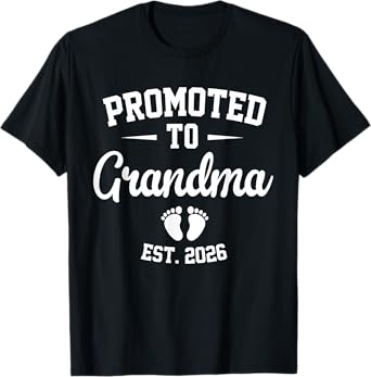 Promoted To Grandma Est 2026 Retro Soon To Be Grandma 2026 T-Shirt
